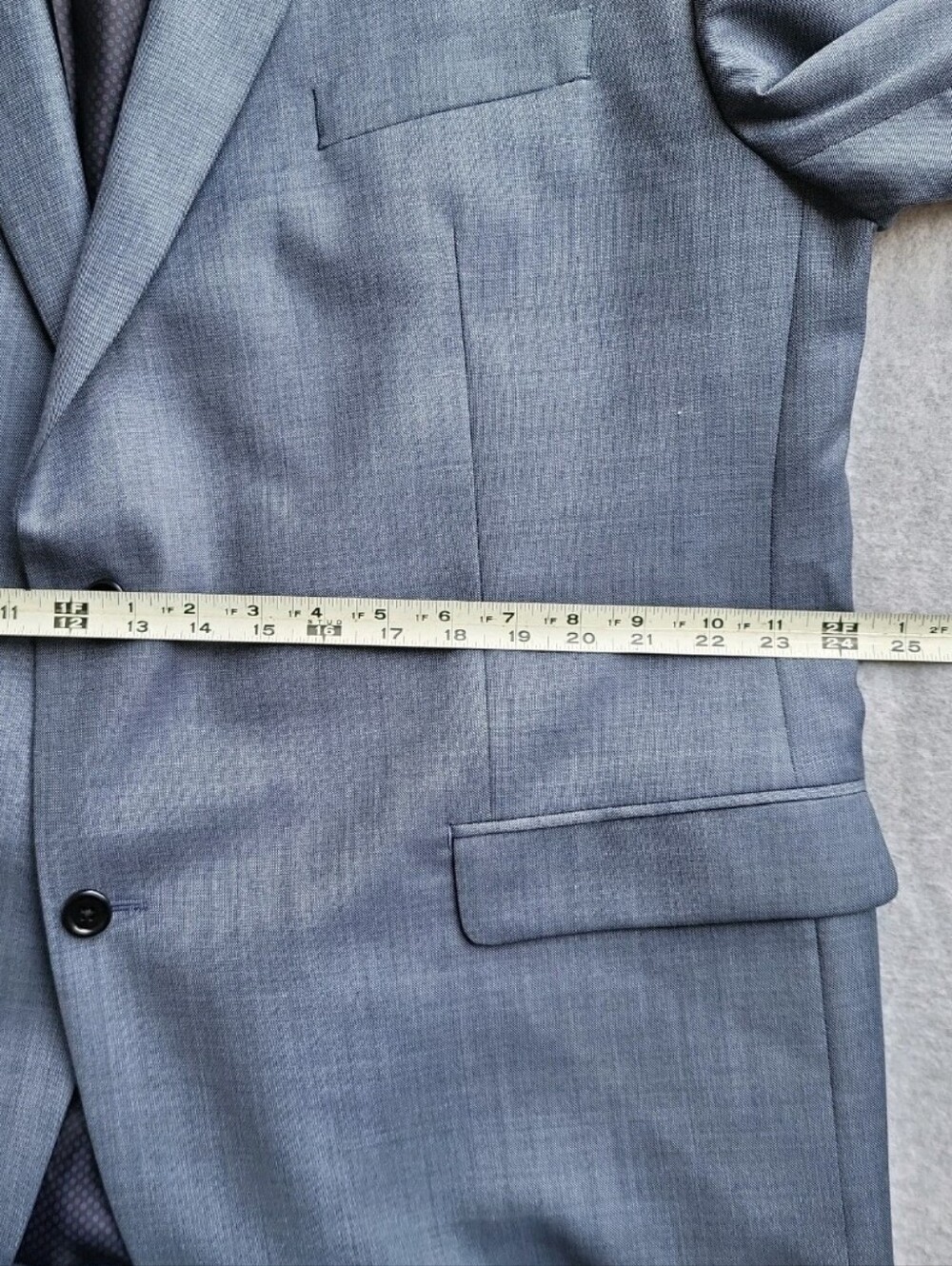 Shaquille O'Neal Blazer Mens 50 Big&Tall Light Blue 100% Wool Sport Coat Jacket - Picture 10 of 15
